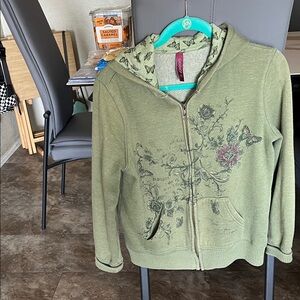 Gitano Olive Jacket with Floral Print